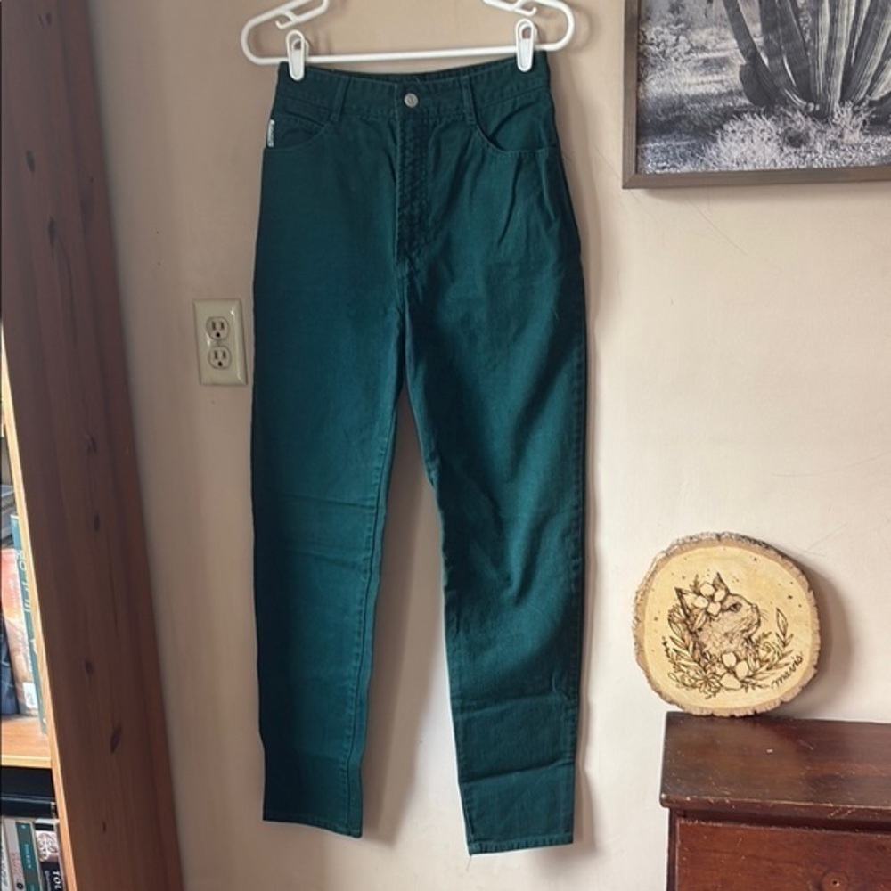 Vintage Bongo Hunter-Teal Green High-Waisted Mom Jeans Size 9